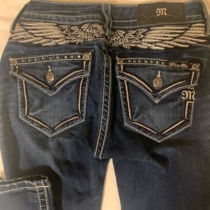 MissMe jeans angel wings details on back pockets